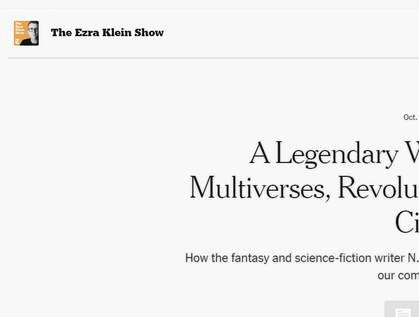 screenshot of part of the NYT website hosting this podcast